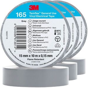 3M Temflex 165 szigetelőszalag 15 mm×10 m×0, 15 mm, 3 darab kép