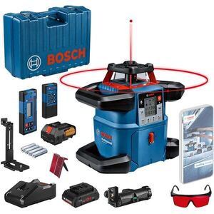 BOSCH Professional GRL 600 CHV akkumulátoros forgólézer, vevőegység, távirányító, 0.601.061.F00 (kofferrel, 1× 4 Ah) kép