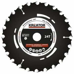 KRT020304 - Fűrészlap merülőfűrészhez, 165 mm, 24T kép