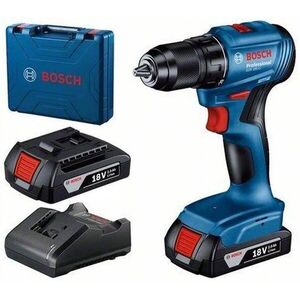 Bosch Professional 06019K3000 GSR 185-LI akkus fúró + koffer (2 × 2, 0 Ah) kép