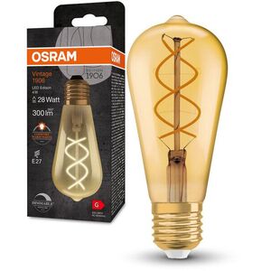 OSRAM Dimmelhető LED izzó, retró, E27, 4 W, VINTAGE, meleg fehér kép