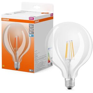 OSRAM LED izzó, átlátszó, E27, 7 W, STAR GLOBE, hideg fehér kép