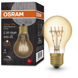 OSRAM Dimmelhető LED izzó, aranyszínű, E27, 4, 8 W, VINTAGE, meleg fehér kép