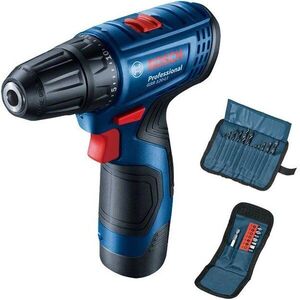 Bosch Professional 06019G8002 GSR 120-LI akkus fúró + bitkészlet, 23 db + koffer (2 × 2 Ah) kép