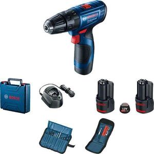 Bosch Professional 06019G8102 GSB 120-LI akkus ütvefúró + fúrószár- és bitkészlet, 23 db (2 × 2 Ah) kép