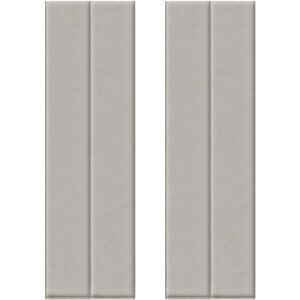 HCS deco 3D öntapadós, fali, téglalapok, műbőr, csíkos, 2 darab, szürke kép