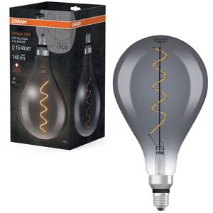 OSRAM LED izzó, spirál, fekete, E27, 4 W, VINTAGE, meleg fehér kép