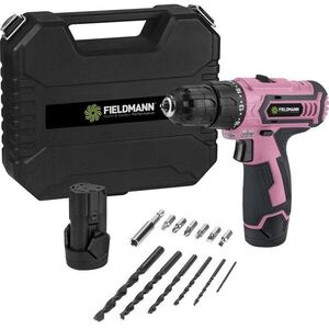 FIELDMANN 12V FDV 10253-A (1x1, 3 Ah) akkus fúró + tartozékok - rózsaszín kép
