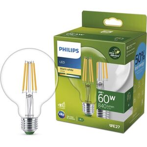 Philips LED 60 W, G95, E27, 2700 K, CL UE SRT4 kép