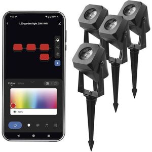 EMOS GoSmart LED, 7 W, RGBIC fényerőszabályzós, Wi-Fi, spotlámpa készlet, 4 db kép