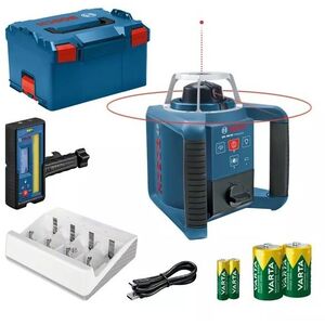 BOSCH Professional GRL 300 HV akkumulátoros forgólézer, LR 45 lézersugár vevő, L-BOXX 238, 0.601.061.506 (2× D) kép
