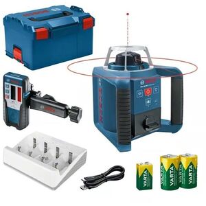 BOSCH Professional GRL 300 HV akkumulátoros forgólézer, LR 1 lézersugár vevő, L-BOXX 238, 0.601.061.505 (2× D) kép