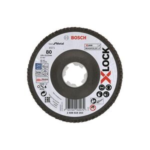BOSCH 2608619203, X571, Best for Metal, X-LOCK, hajlított változat, Ø 125 mm, G 80 kép
