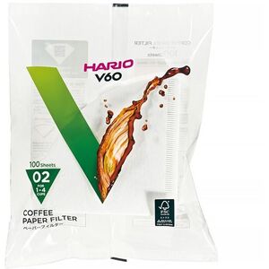 Hario papírfilter V60-02 (VCF-02-100W), fehér, 100 darab kép