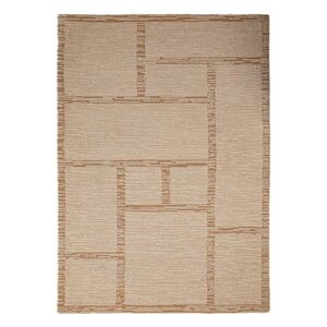 Natúr színű kézi szövésű gyapjú szőnyeg 160x230 cm Harris Modula Wool – Flair Rugs kép