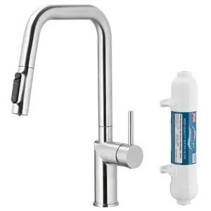 Mosogató csaptelep Duero Pure Style Inox vízszűrővel kihúzható kifolyóval kép