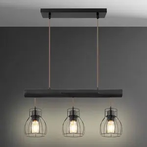 Lámpa 15326-3NB Fekete LW3 kép
