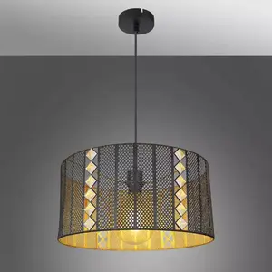Lámpa 15450H fekete és arany LW1 kép