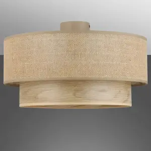 Lámpa DUO 11753 MINI JUTA WOOD 1XE27 kép