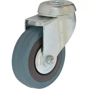 Forgó kerék 100mm/65kg, centrál nyílás, szürke gumi kép