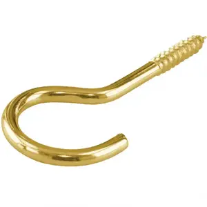 Csavarozható horog negyedkörös sárgaréz 20x2, 0mm kép