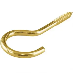 Csavarozható horog negyedkörös sárgaréz 50x3, 3mm kép