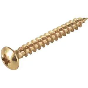Csavarok kerek fejjel sárga krómozott 3, 5x20mm kép