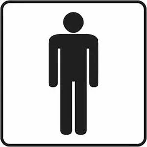 Információs matrica átlátszó - WC férfiak kép