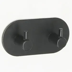 Akasztó fém 2-horog fekete BHK0053A-A kép