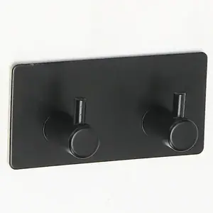 Akasztó fém 2-horog fekete BHK0050A-A kép