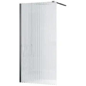Zuhanyfal Walk-In Fly 100x195 black kép