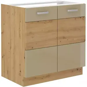 Konyhaszekrény Artisan cappuccino 80ZL 2F BB kép