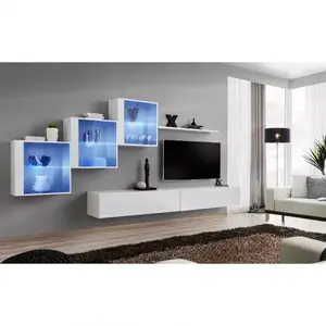 Nappali bútor Switch XVIII üveg +LED fehér kép