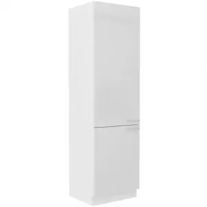 Konyhaszekrény Lara 60dk-210 2f Bb Mdf Fehér fényes kép