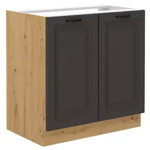 Konyhaszekrény STILO grafit mat/artisan 80zl 2f bb kép