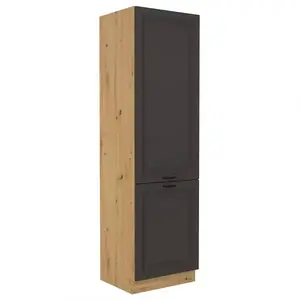 Konyhaszekrény STILO grafit mat/artisan 60dk-210 2f kép