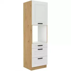 Konyhaszekrény LUNA fehér mat/artisan 60dps-210 3s 1f kép