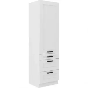 Konyhaszekrény LUNA fehér mat/fehér 60dks-210 3s 1f kép