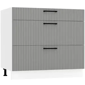 Konyhaszekrény Kate d90pc s/3 szürke mat kép