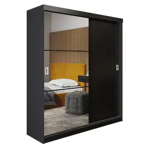 Szekrény Retro 138 5L grafit/ fekete ajtók kép