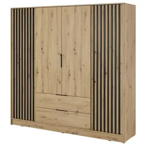 Szekrény Nelly 4d Artisan/Fekete kép