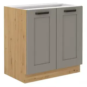 Konyhaszekrény Luna claygrey/artisan 80D 2F BB kép