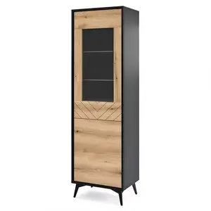 Vitrin Diamond W54 tölgy evoke/fekete kép