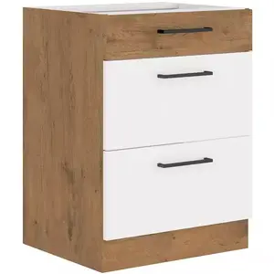 Konyhaszekrény Vigo fehér HG 60d 3s Bb kép
