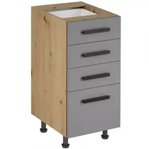 Konyhaszekrény Langen D40S4 fogantyú beige kép