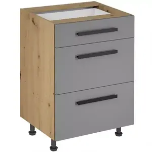 Konyhaszekrény Langen D60S3 fogantyú beige kép
