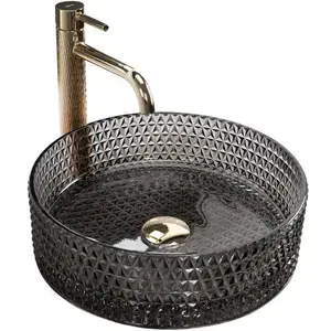 Mosdókagyló lapon Cristal Black kép