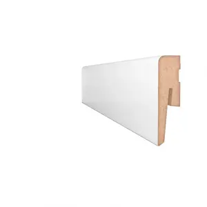 Padló szegélyléc LO9 15X60X2400MM fehér fél matt furnérozott kép