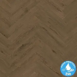 Laminált padló vízálló Tölgy Dark Montanara 8mm AC5 Herringbone K849 kép