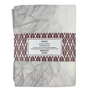 Függöny ráncolószalagon Holly poliészter világos szürke 140x260 Merkury Home II/22 kép